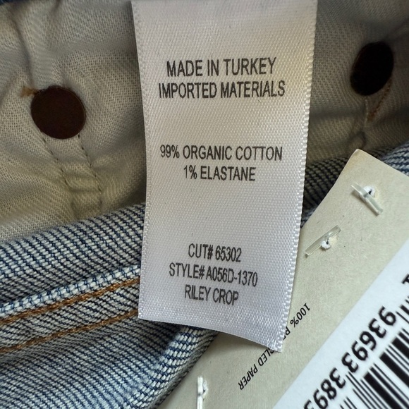 NWT! AGOLDE Women's Riley High Rise Straight Crop Jeans Blue Size 23 Casual - Picture 12 of 12